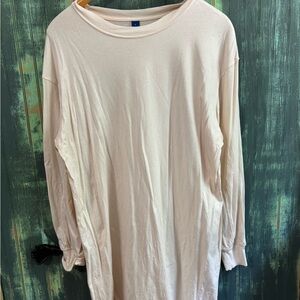 Casual Cream Long Sleeve dress